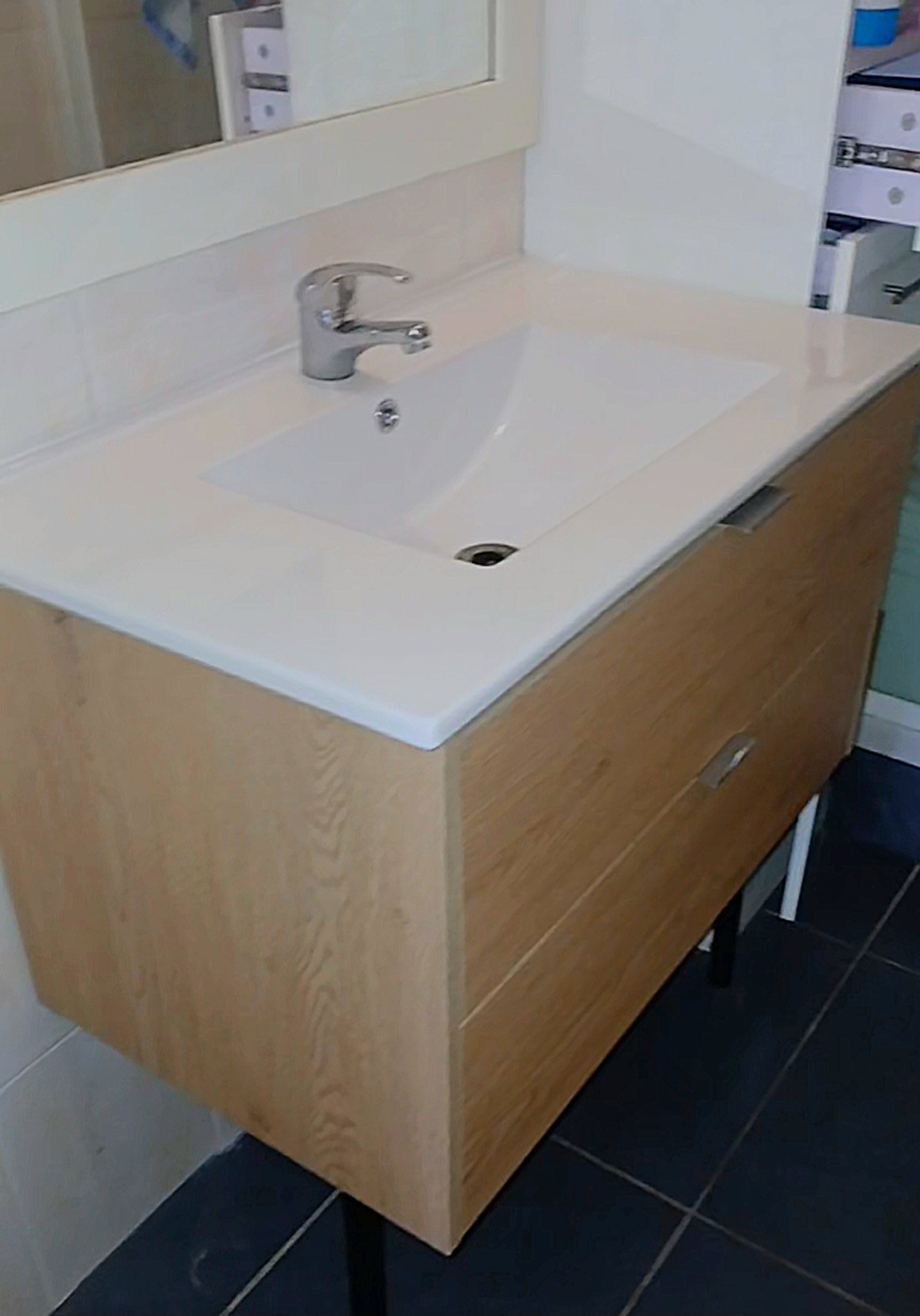 Pose meuble sous vasque fixations mural & pose de vasque 